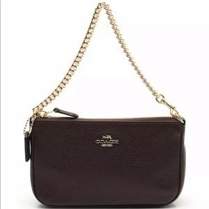 Coach Nolita Leather Wristlet Handbag Bordeaux